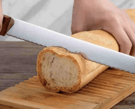 Flair Bread knife big tooth 14 inch wooden handle
