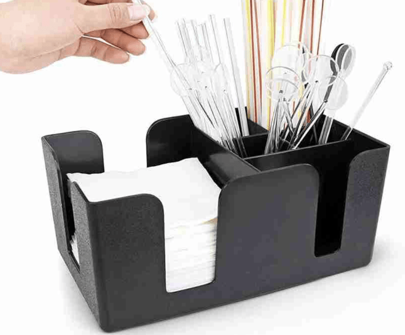 Flair Bar Caddy 6 compartment for napkins and stirrers-1
