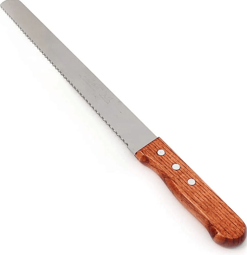 Flair Bread knife small tooth 14 inch wooden handle-1