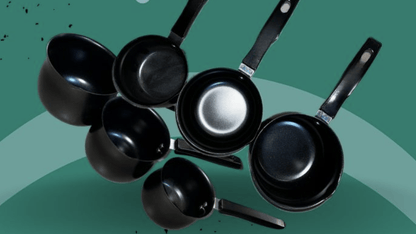 iron milk pan powder coated suitable for both induction & gas stove