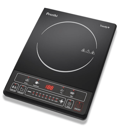 प्रीति सिरेमिक ग्लास ट्रेंडी प्लस 116 1600-वाट इंडक्शन कुकटॉप (काला) 