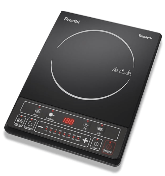 ப்ரீத்தி செராமிக் கிளாஸ் ட்ரெண்டி பிளஸ் 116 1600-வாட் இண்டக்ஷன் குக்டாப் (கருப்பு) 