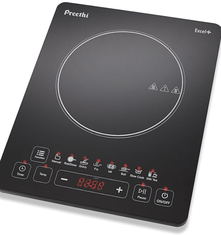प्रीति एक्सेल प्लस 117 1600-वाट इंडक्शन कुकटॉप (काला) 