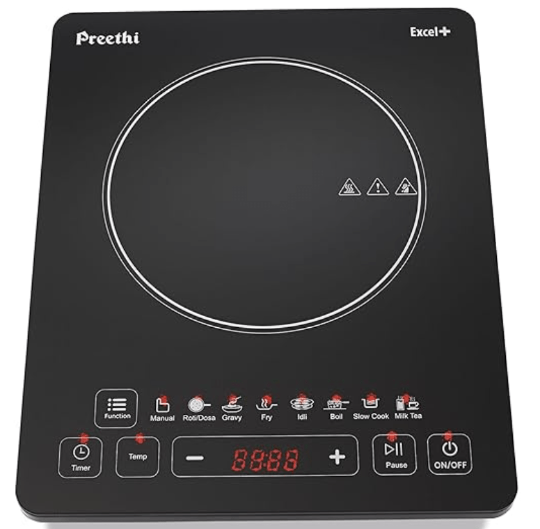 प्रीति एक्सेल प्लस 117 1600-वाट इंडक्शन कुकटॉप (काला) 