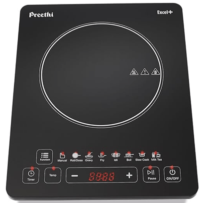 प्रीति एक्सेल प्लस 117 1600-वाट इंडक्शन कुकटॉप (काला) 