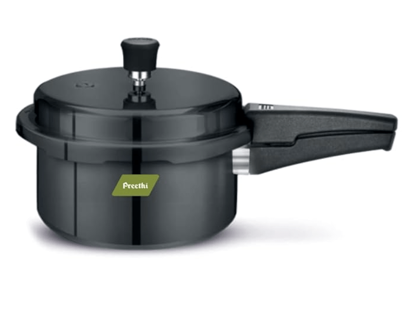 Preethi Hard Anodized Induction Base Outer Lid Pressure Cooker 3 Litres