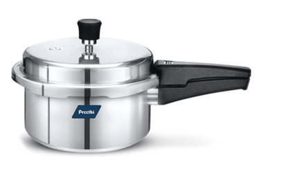 प्रीति नियो एल्युमीनियम इंडक्शन बेस आउटर लिड प्रेशर कुकर, 3 लीटर 
