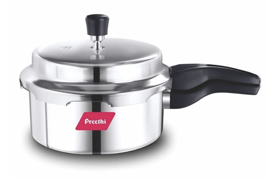 Preethi Induction Base Stainless Steel Outer Lid Pressure Cooker, 3 Litres, Silver