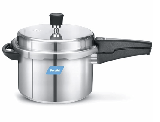 Preethi Induction Base Outer Lid Aluminium Pressure Cooker, 5 Litres