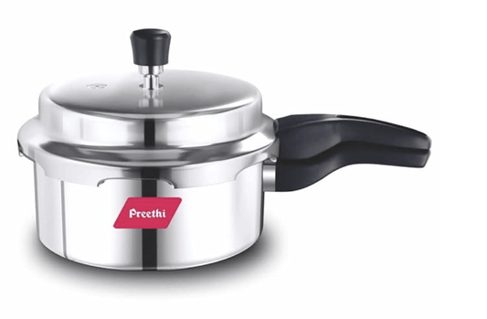 Preethi Induction Base Stainless Steel Outer Lid Pressure Cooker, 2 Litres, Silver
