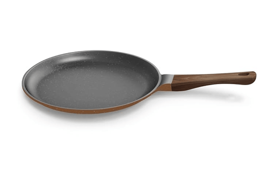 ‎Preethi Artistic Collection Die Cast Non Stick Tawa, 27 cm, 5 Star Non Stick Effect, Cook & Serve, Earthy Brown