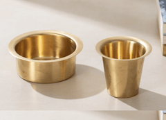 Brass Coffee Dabara - Brass Coffee Tumbler with Bowl set of 6-2
