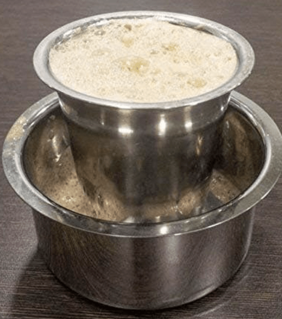 6 செட் ஸ்டெயின்லெஸ் ஸ்டீல் சாலிட் டபரா செட் | டம்ளர் செட் கொண்ட தென்னிந்திய டபரா | ஃபில்டர் காபி கிளாஸ் டவரா | பரிமாறும் பானங்கள் - காபி &amp; டீ கிளாஸ் | டம்ளர் 130 மிலி &amp; டபரா 130 மிலி - 6 செட் 