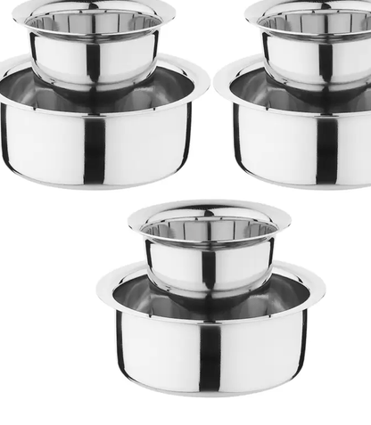 South Indian Coffee Glass Tumbler Stainless Steel Tumbler  (100 ml, Pack of 3)