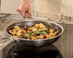 ARTTDINOX Stellar Stainless Steel Triply Frypan with Lid | 24 cm | 1.8 LTR | Etched nonstick | Rivetless Handle | Induction & Gas Base | 7 Yrs Warranty | Jindal Stainless-3