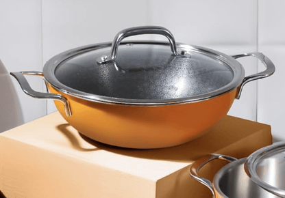 ARTTDINOX Vida Stainless Steel Triply 24 cm 2.7 LTR Kadhai with Glass Lid | Etched nonstick with Rivetless Wired Double Handles | Induction & Gas Base | 7 Yrs Warranty | Jindal Stainless