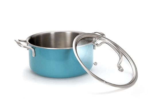 பிரியாணிக்கு கண்ணாடி மூடியுடன் கூடிய ARTTDINOX விடா ஸ்டெயின்லெஸ் ஸ்டீல் ட்ரிப்ளி 18 செ.மீ 2 LTR பானை | புலாவ் | ஹல்வா | கறிகள் | ரிவெட்லெஸ் ஹேண்டில் | இண்டக்ஷன் &amp; கேஸ் பேஸ் | ஜிண்டால் ஸ்டெயின்லெஸ் 