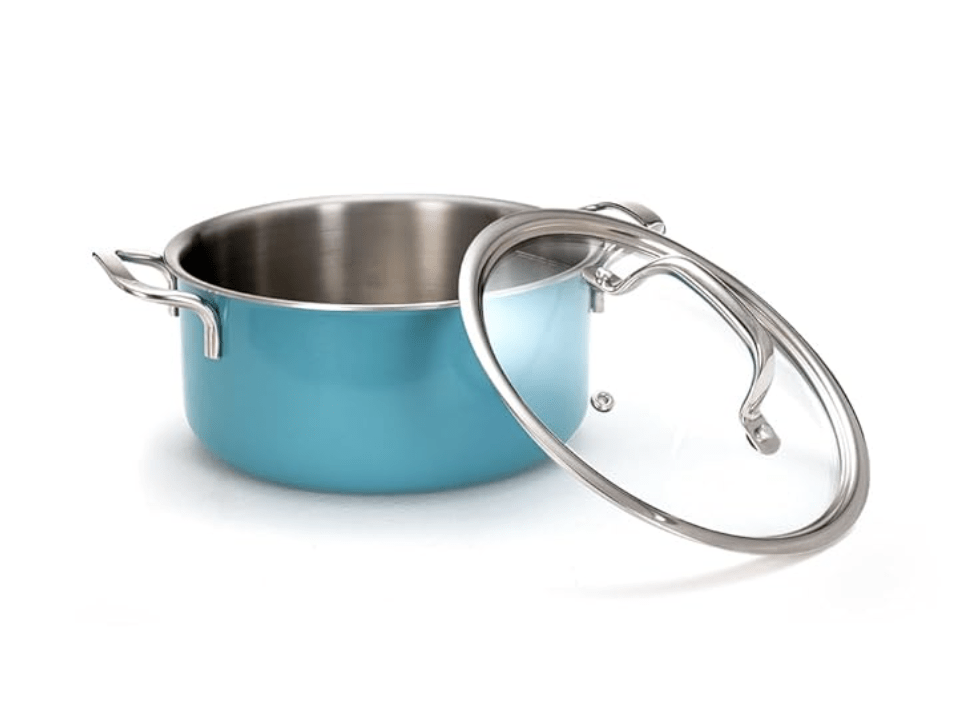 ARTTDINOX Vida Stainless Steel Triply Pot with Glass Lid for Biryani | Pulao | Halwa | Curries | 20 cm | 3 LTR | Rivetless Handle | Induction & Gas Base | 7 Yrs Warranty | Jindal Stainless