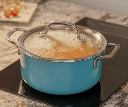 ARTTDINOX Vida Stainless Steel Triply 18 cm 2 LTR Pot with Glass Lid for Biryani | Pulao | Halwa | Curries | Rivetless Handle | Induction & Gas Base | Jindal Stainless