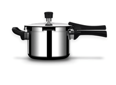 ARTTDINOX Stellar Stainless Steel Triply 5 Ltr Mirror finish Pressure Cooker with Gasket | Rivetless Handle | Induction & Gas Base | 7 Yrs Warranty | Jindal Stainless-1