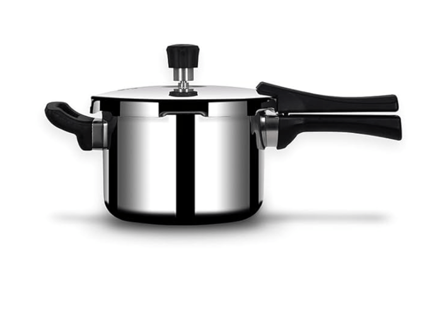 ARTTDINOX Stellar Stainless Steel Triply 3 Ltr Mirror finish Pressure Cooker with Gasket | Rivetless Handle | Induction & Gas Base | 7 Yrs Warranty | Jindal Stainless