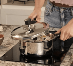 ARTTDINOX Stellar Stainless Steel Triply 5 Ltr Mirror finish Pressure Cooker with Gasket | Rivetless Handle | Induction & Gas Base | 7 Yrs Warranty | Jindal Stainless-3