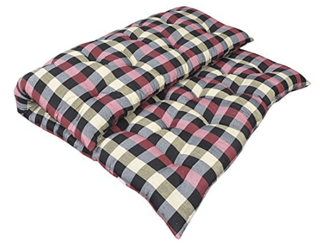 Soft Cotton Filled Multicolored Single Bed Mattress in Buffalo Check | Cotton Gadda (3 x 6 ft or 36 x 72 Inch) Single Bed