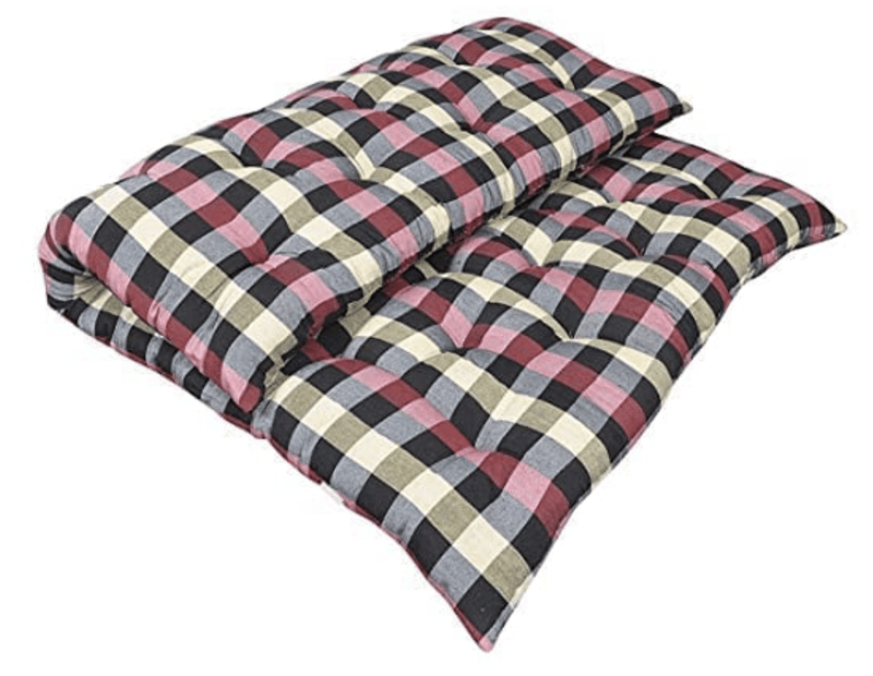 Soft Cotton Filled Multicolored Single Bed Mattress in Buffalo Check | Cotton Gadda (3 x 6 ft or 36 x 72 Inch) Single Bed-2