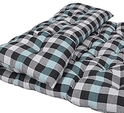 Soft Cotton Filled Multicolored Single Bed Mattress in Buffalo Check | Cotton Gadda (3 x 6 ft or 36 x 72 Inch) Single Bed