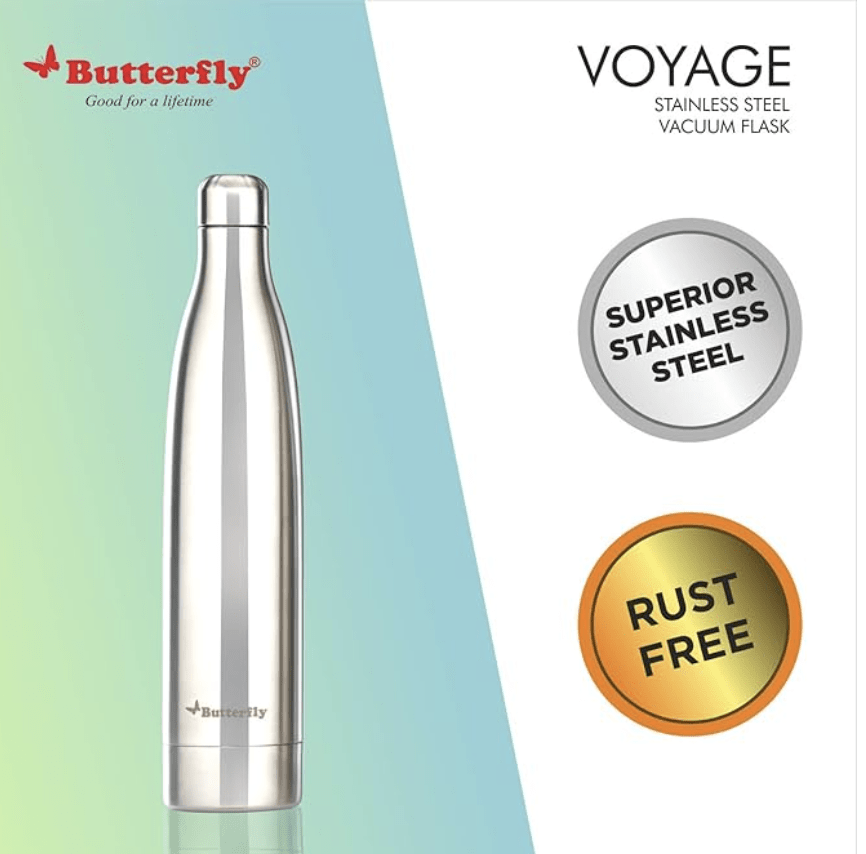 Butterfly Voyage Vacuum Flask, 750 ml, Stainless Steel
