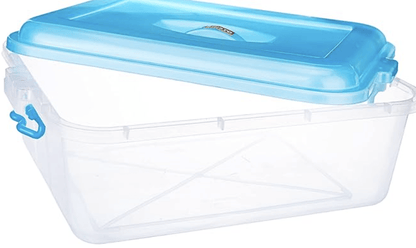 Aristo Modern301 Air-Tight Storage Container For Kitchen, Plastic Jar For Storing Spices, Snacks, Grains, Dals -16 Litre, Tranparent