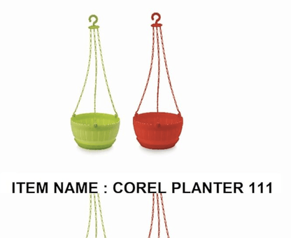 Aristo Corel 111 Planter for Balcony Gardening, Creative Cute Indoor Outdoor Decoration 1.6 Litre , Teracota