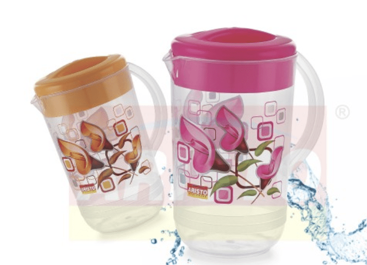 JUMBO JUG PRINTED METALLIC & CLEAR