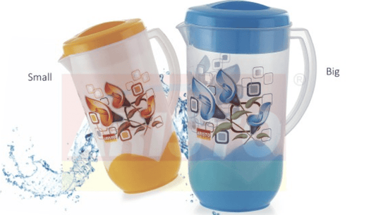 RIVERA JUG PRINTED CLEAR & OPAQUE