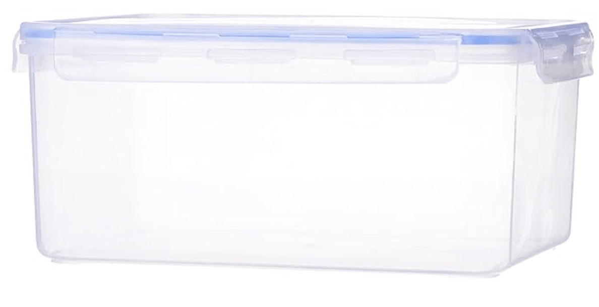 Aristo Lock & Fresh 402 Plastic Storage Container For Storing grains, pulses, rice, wheat etc - 6400 ML, Transparent Clear, large (LOCK&FRESH402) (29.5 x 22.5 x 13cm)