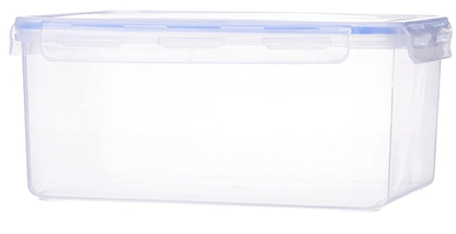 Aristo Lock & Fresh 402 Plastic Storage Container For Storing grains, pulses, rice, wheat etc - 6400 ML, Transparent Clear, large (LOCK&FRESH402) (29.5 x 22.5 x 13cm)