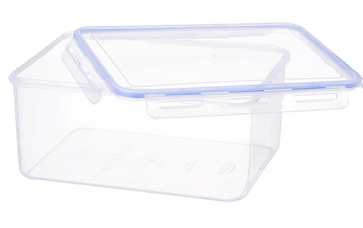 Aristo Lock & Fresh 402 Plastic Storage Container For Storing grains, pulses, rice, wheat etc - 6400 ML, Transparent Clear, large (LOCK&FRESH402) (29.5 x 22.5 x 13cm)