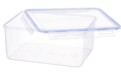 Aristo Lock & Fresh 402 Plastic Storage Container For Storing grains, pulses, rice, wheat etc - 6400 ML, Transparent Clear, large (LOCK&FRESH402) (29.5 x 22.5 x 13cm)