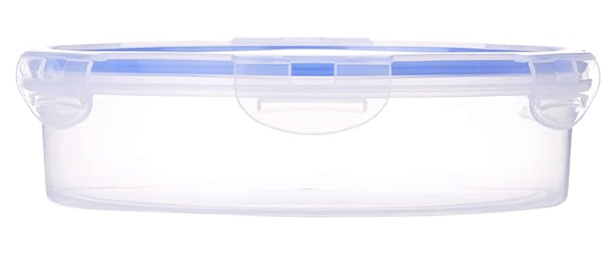 Aristo Lock & Fresh 1000 Plastic Storage Container For Storing grains, pulses, rice, wheat etc - 1300 ML, Transparent Clear (22 (D) x 6.5 CM)