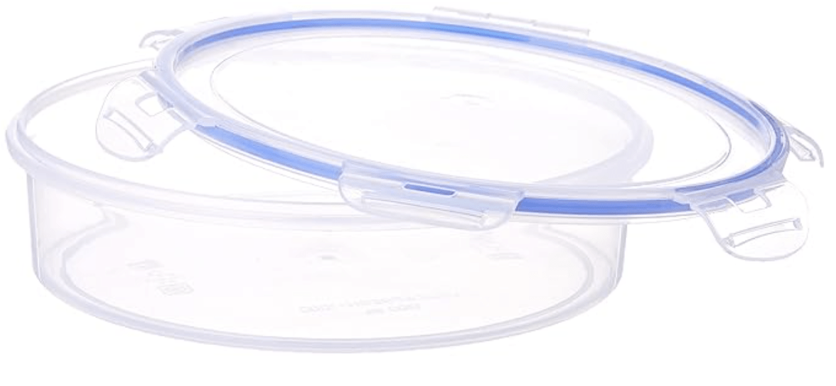 Aristo Lock & Fresh 1000 Plastic Storage Container For Storing grains, pulses, rice, wheat etc - 1300 ML, Transparent Clear (22 (D) x 6.5 CM)