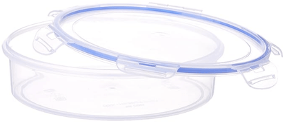 Aristo Lock & Fresh 1000 Plastic Storage Container For Storing grains, pulses, rice, wheat etc - 1300 ML, Transparent Clear (22 (D) x 6.5 CM)