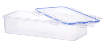 Aristo Lock & Fresh 332 Plastic Storage Container For Storing grains, pulses, rice, wheat etc- 2200 ML, Transparent Clear, large (32 x 15 x 8.5 cm)