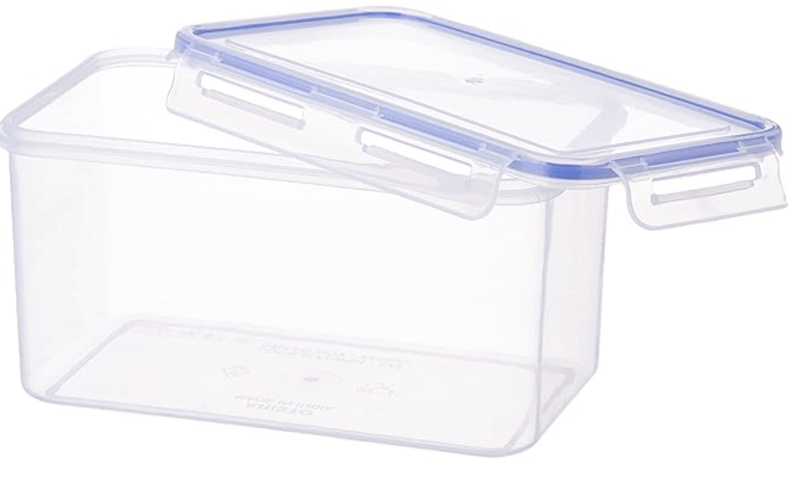 Aristo Lock & Fresh 222 Plastic Storage Container For Storing grains, pulses, rice, wheat etc- 2250 ML, Transparent Clear, large (LOCK&FRESH222) (22.5 x 13.5 x 12cm)