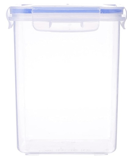 Aristo Lock & Fresh 213 Plastic Storage Container For Storing grains, pulses, rice, wheat etc- 2400 ML, Transparent Clear, large (LOCK&FRESH213) (19 x 13 x 16.5cm)