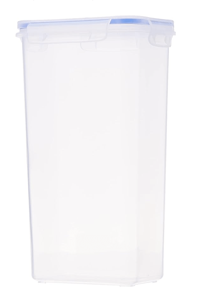Aristo Lock & Fresh 105 Plastic Storage Container For Storing grains, pulses, rice, wheat etc - 2150 ML, Transparent Clear, Large (Lock&FRESH105) (15 x 10.5 x 25.5cm)