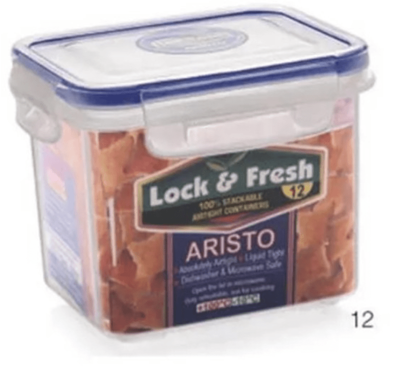 Aristo Lock & Fresh 12 Plastic Storage Container - 380 ML, Transparent
