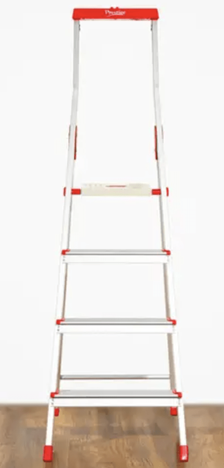 Prestige CleanHome PCIL 4 Steps Household Ladder (Orange, Silver)