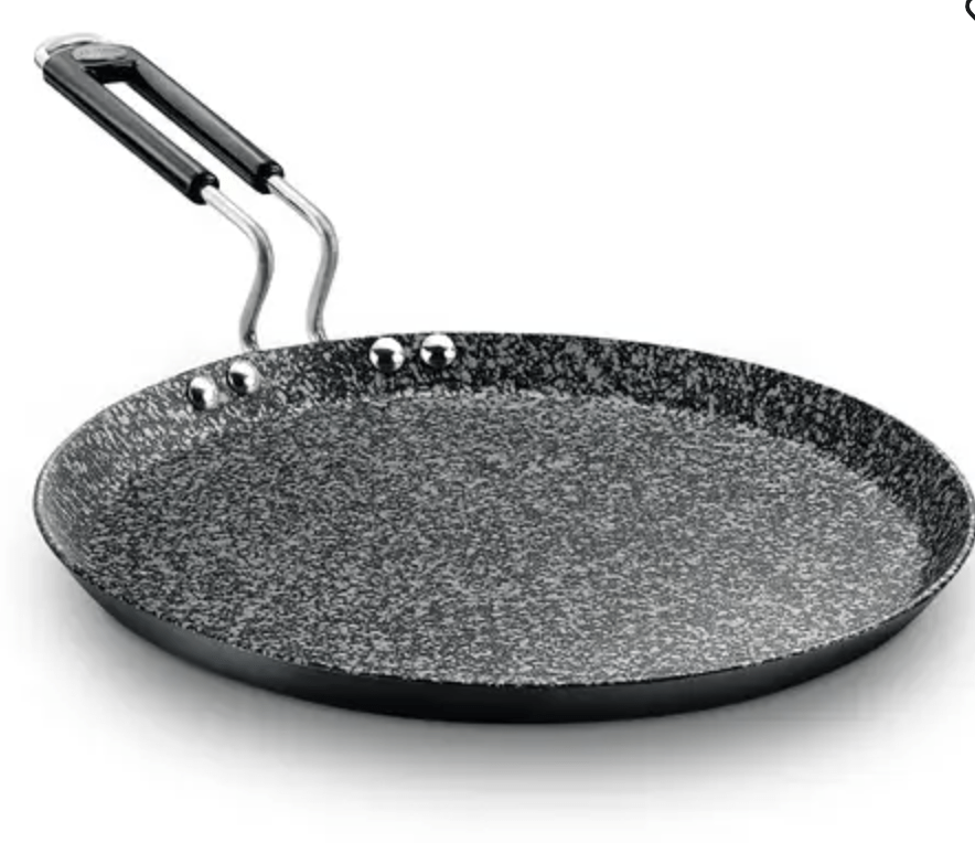 Prestige Durastone Hard Anodised 6 Layer Non-Stick Omni Tawa, (Black) 25cm