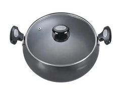 Prestige Hard Anodised Cookware Lifetime Induction Base Sauce Pan, 20cm, Black, Aluminium-1