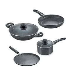 Prestige Omega Deluxe Granite Aluminium Non-Stick 4 Pc Cookware Set-1